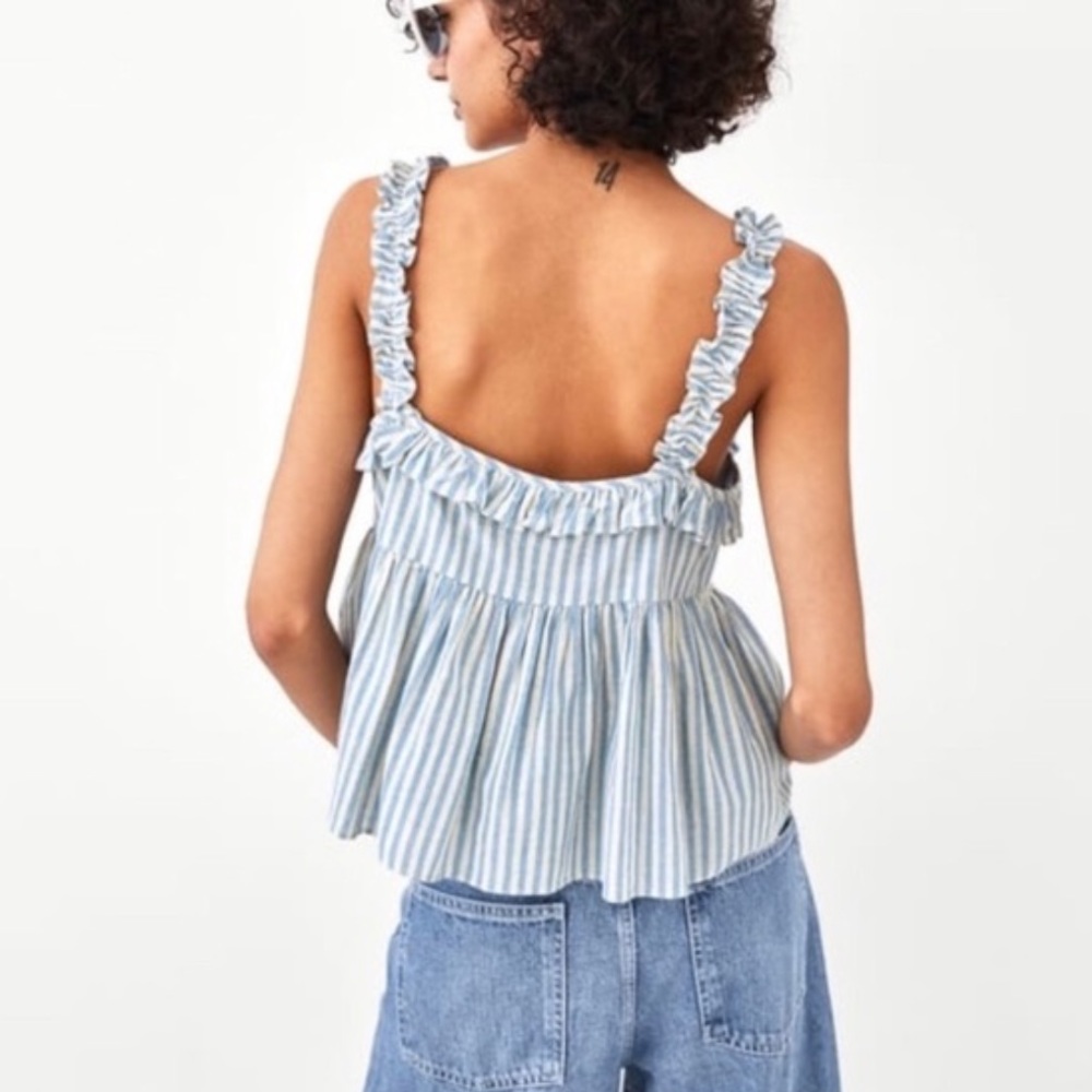 Zara Ruffle Babydoll Top